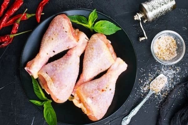 Cook chicken legs using the brine recipe