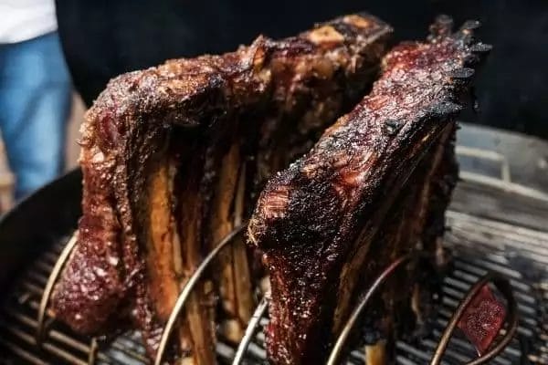 enjoying your smoked beef ribs