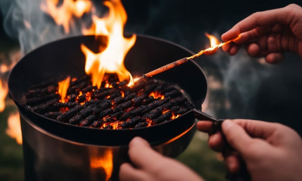 Lighting the Charcoal