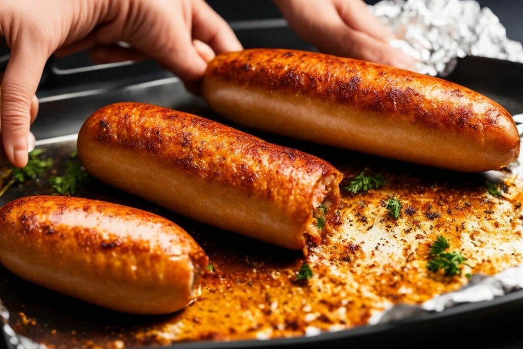 Preparing the Bratwurst for Oven Cooking